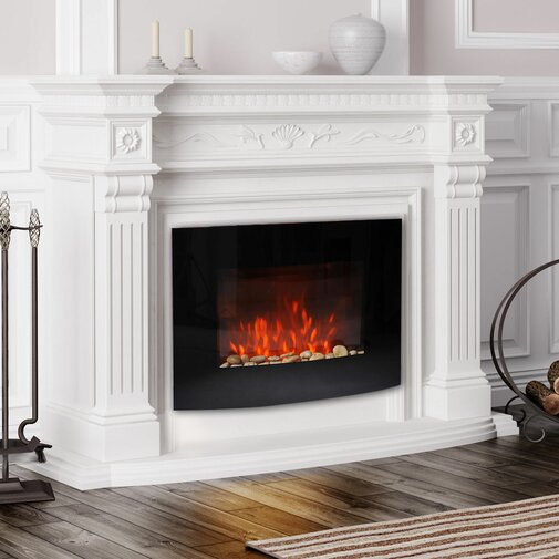 Curved Glass Electric Fireplace